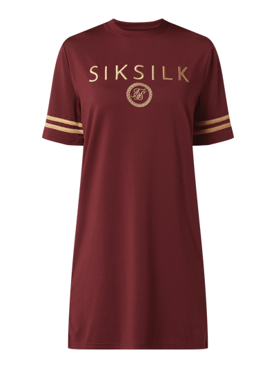 SIK SILK Shirtkleid aus Mesh  Bordeaux 2