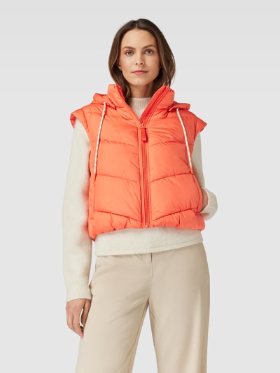 comma Casual Identity Korte bodywarmer met steekzakken Oranje - 4