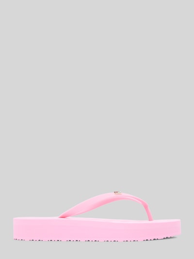 Tommy Hilfiger teenslippers met logodetail Roze - 1