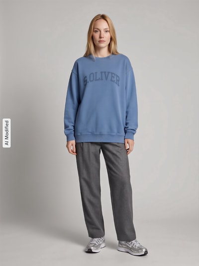 s.Oliver RED LABEL Relaxed Fit Sweatshirt aus Baumwoll-Mix - s.Oliver x Heidi Klum Blau 1