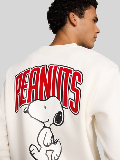 Tom Tailor Denim Relaxed Fit Sweatshirt aus Baumwoll-Mix mit Peanuts-Print Offwhite 3