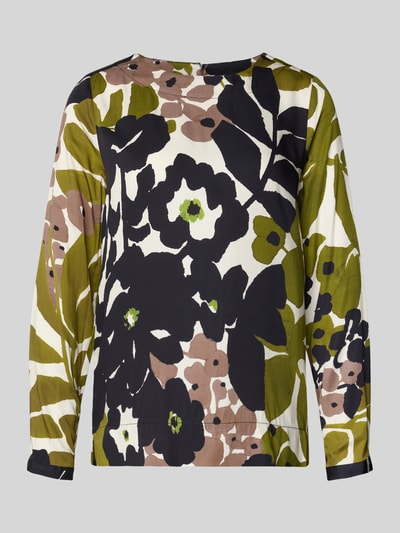 Milano Italy Regular Fit Bluse mit Rundhalsausschnitt Gruen 2