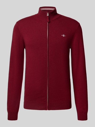 Gant Strickjacke mit Reißverschluss Bordeaux 2