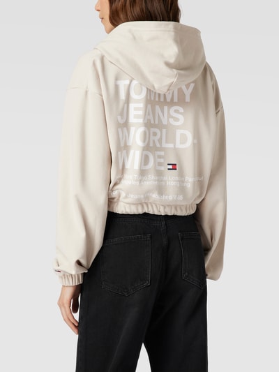 Tommy Jeans Cropped Sweatjacke mit Logo-Prints Sand 5