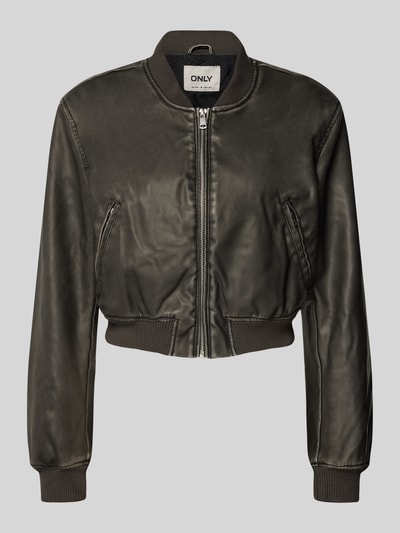 Only Cropped Bomberjacke in Leder-Optik Modell 'Hali' Black 2