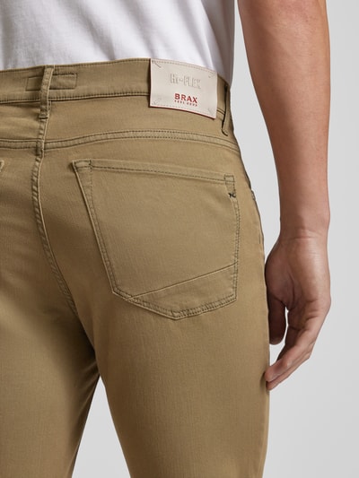 Brax Jeansy o kroju straight fit z dodatkiem streczu model ‘CHUCK’ Khaki 3