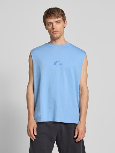 REVIEW Top z nadrukiem z logo Jasnoniebieski 4