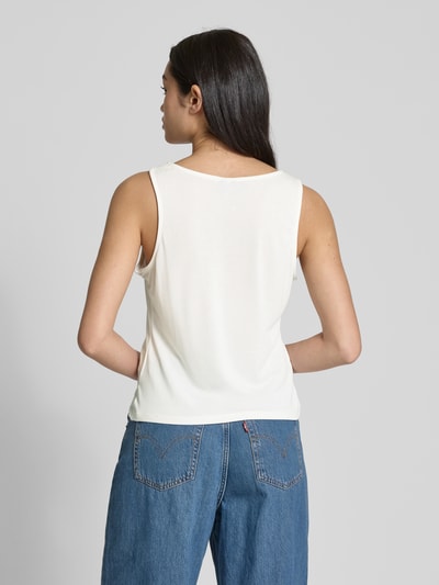 Pieces Loose fit tanktop van viscosemix, model 'ANORA' Offwhite - 5