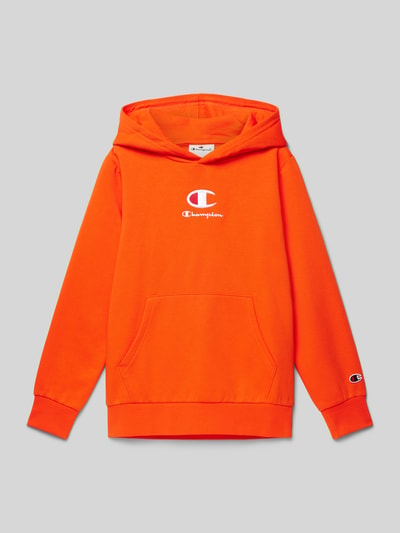 CHAMPION Hoodie mit Label-Stitching Modell 'Rochester' Hellrot 1