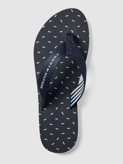 Tommy Hilfiger Teenslippers met labelprint Marineblauw - 4