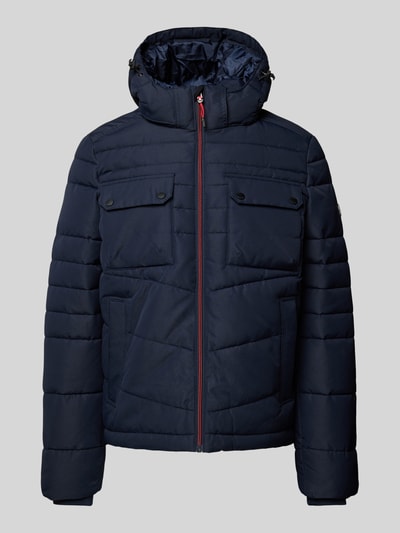 s.Oliver RED LABEL Regular fit gewatteerd jack met opstaande kraag Blauw - 2