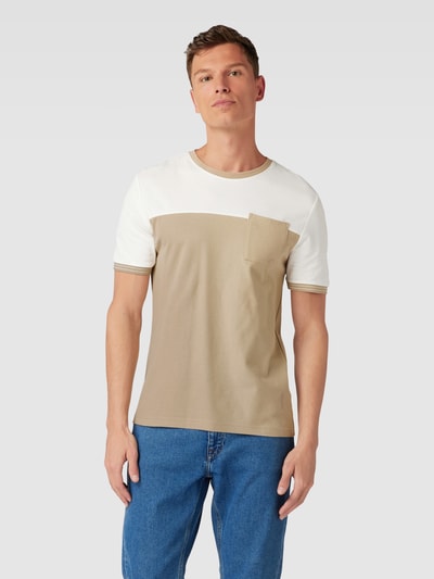 HECHTER PARIS T-Shirt aus Baumwolle im 2-in-1-Look Sand 4