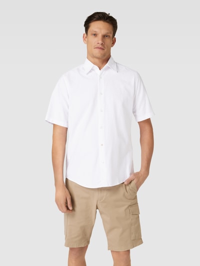BOSS Orange Regular Fit Freizeithemd mit Kentkragen Modell 'Rash' Weiss 4
