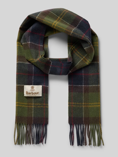 Barbour Schal aus Woll-Kaschmir-Mix Oliv 1