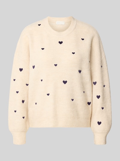 Apricot Strickpullover mit Woll-Anteil Offwhite 1