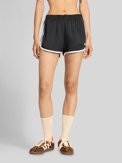 adidas Originals Szorty treningowe z paskami z 3 kieszenie Czarny 4