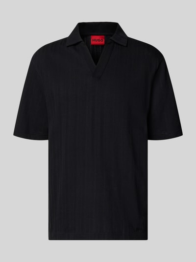 HUGO Relaxed Fit Poloshirt mit Strukturmuster Modell 'DALIBO' Black 2