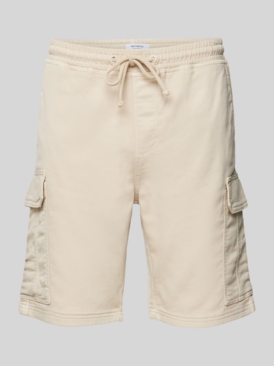 MCNEAL Shorts in unifarbenem Design mit elastischem Bund Beige 2