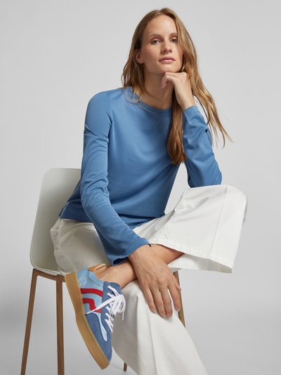 Jake*s Casual Longsleeve mit Rundhalsausschnitt Jeansblau 3