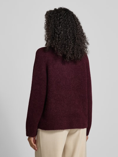 Selected Relaxed Fit Strickpullover aus Woll-Mix Modell 'SIA' Pflaume 5