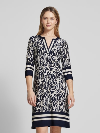 Christian Berg Woman Selection Knielanges Kleid mit V-Ausschnitt Marine 4