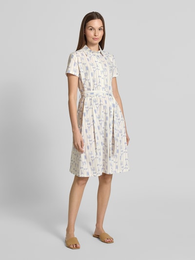 Christian Berg Woman Selection Knielanges Kleid mit Bindegürtel Sand 1