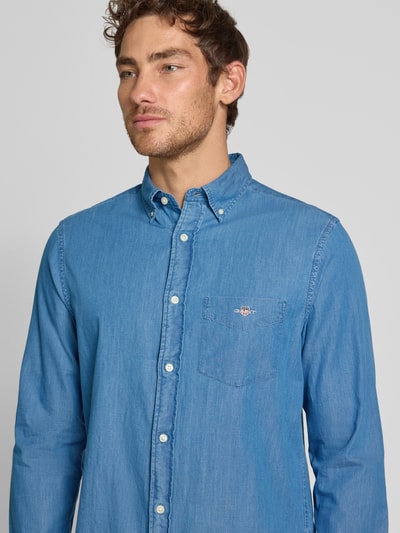 GANT Jeanshemd mit Button-Down-Kragen Jeansblau 3