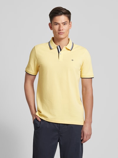 Fynch-Hatton Koszulka polo o kroju regular fit z paskami w kontrastowym kolorze Jasnożółty 4