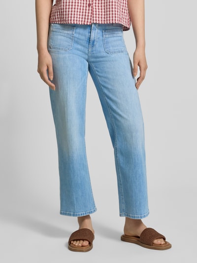 CAMBIO Wide leg jeans van katoenmix model 'TESS' Jeansblauw - 4