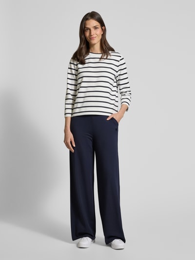 s.Oliver RED LABEL Relaxed Fit Jersey-Hose mit Herz-Stickerei Marine 1