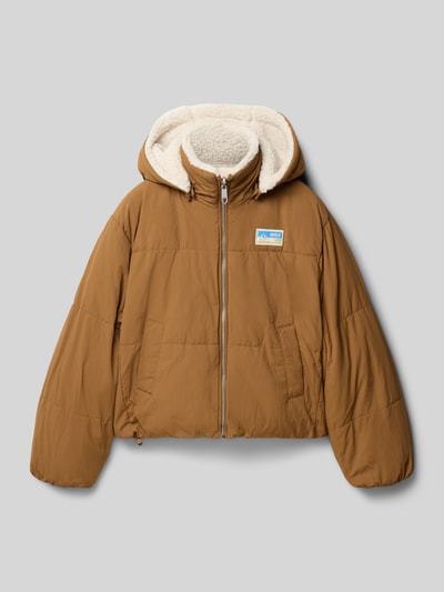 ONLY Regular Fit Teddy-Jacke mit Wendefunktion Modell 'MARIA LIFE' Camel 4