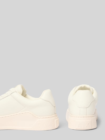 Armani Exchange Sneakers van leermix met logodetail model 'Lion' Offwhite - 2