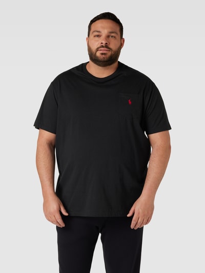 Polo Ralph Lauren Big & Tall Plus Size T-Shirt mit Label-Stitching Modell 'SS JRSY CN' Black 4