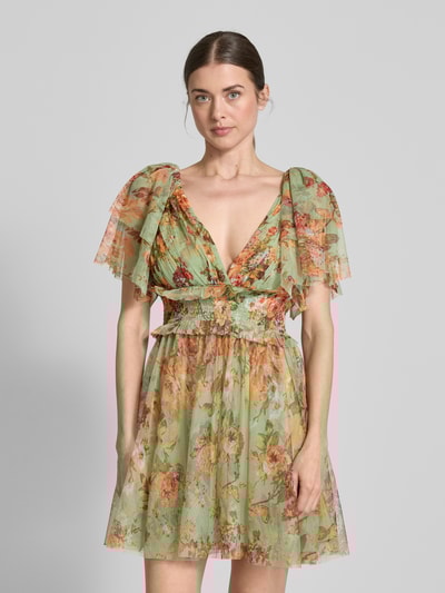LACE & BEADS Cocktailkleid mit Volants Gruen 4