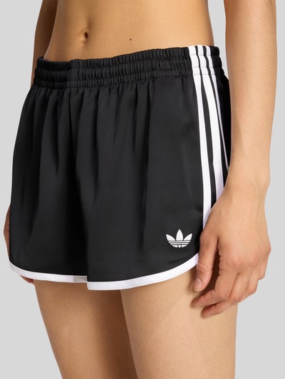 adidas Originals Szorty treningowe z paskami z 3 kieszenie Czarny 3