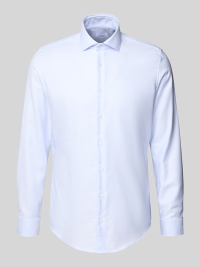 SEIDENSTICKER Koszula biznesowa o kroju slim fit z kołnierzykiem typu kent Błękitny 2