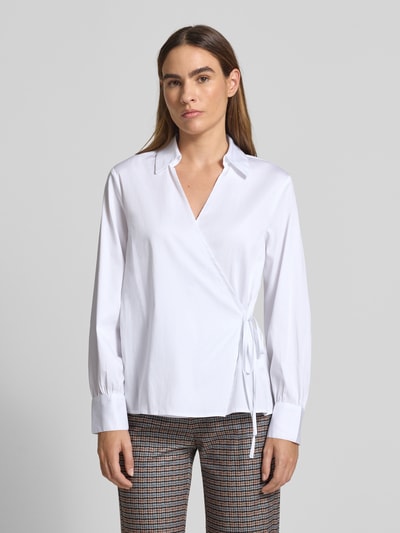 Christian Berg Woman Bluse in Wickel-Optik mit V-Ausschnitt Weiss 4