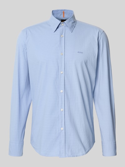 BOSS Orange Regular fit vrijetijdsoverhemd van katoenmix, model 'RELEGANT' Lichtblauw - 2