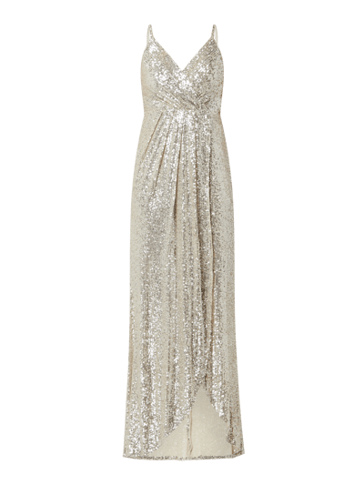 TROYDEN COLLECTION Abendkleid mit Pailletten  Beige 2