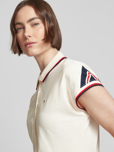 Tommy Hilfiger Poloshirt met knoopsluiting Ecru - 3