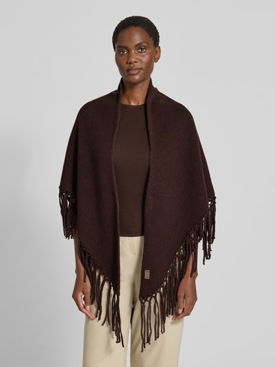 Weekend Max Mara Wollschal aus reiner Schurwolle Modell 'TORNADO' Dunkelbraun 4