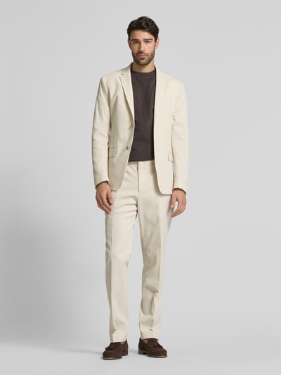 CK Calvin Klein Regular Fit Anzughose mit Strukturmuster Sand 1