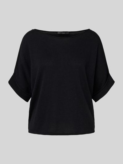 Oui Strickshirt mit Rundhalsausschnitt BLACK 2