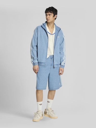 adidas Originals Loose Fit Bermuda aus Baumwoll-Mix Jeansblau 1