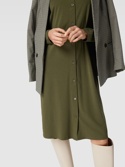 Marc O'Polo Kleid mit Knopfleiste und Kentkragen Khaki 3