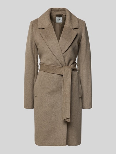 mbyM Lange jas met reverskraag, model 'Tanni' Lichtbruin gemêleerd - 2