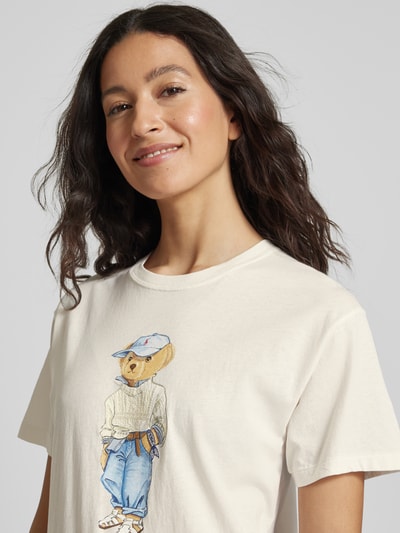 Polo Ralph Lauren T-Shirt mit Polo Bear Print Weiss 3