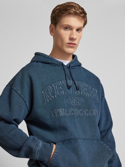 REVIEW Hoodie mit Kapuze Dunkelblau 3