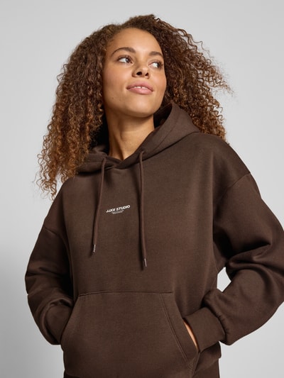 JJXX Hoodie met kangoeroezak. model 'STUDIO VESTERBRO' Donkerbruin - 3