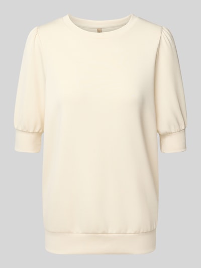 Soyaconcept Sweatshirt mit gerippten Abschlüssen Modell 'BANU' Offwhite 2